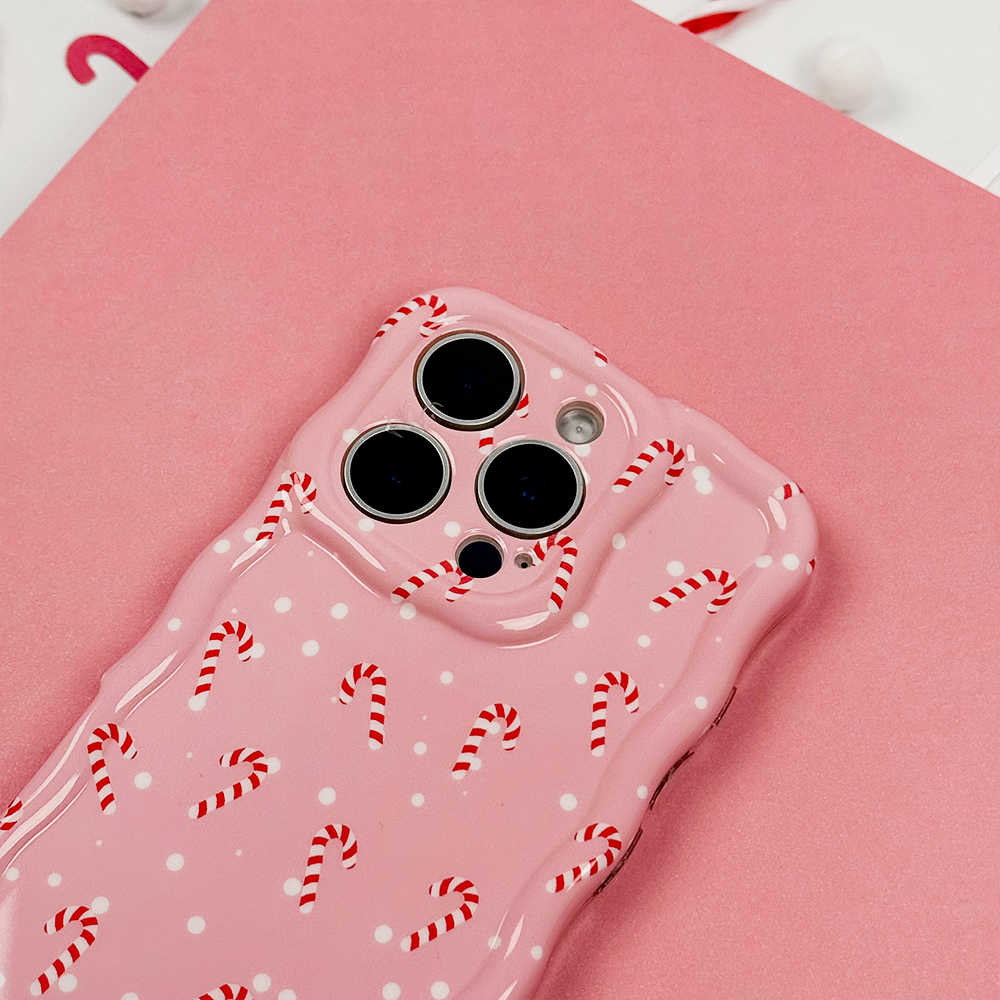 Wavy Phone Case - Candy Canes
