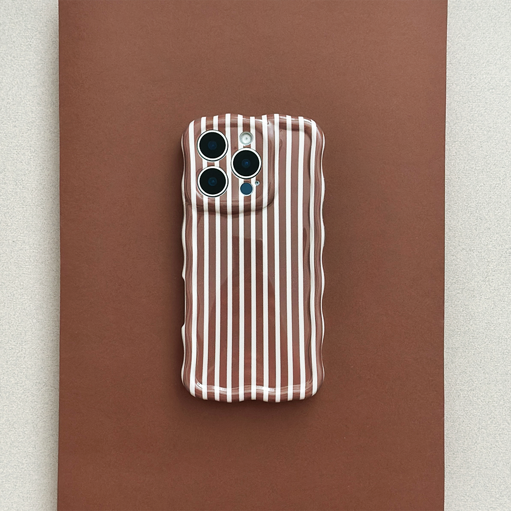 Wavy Phone Case - Chestnut Stripes