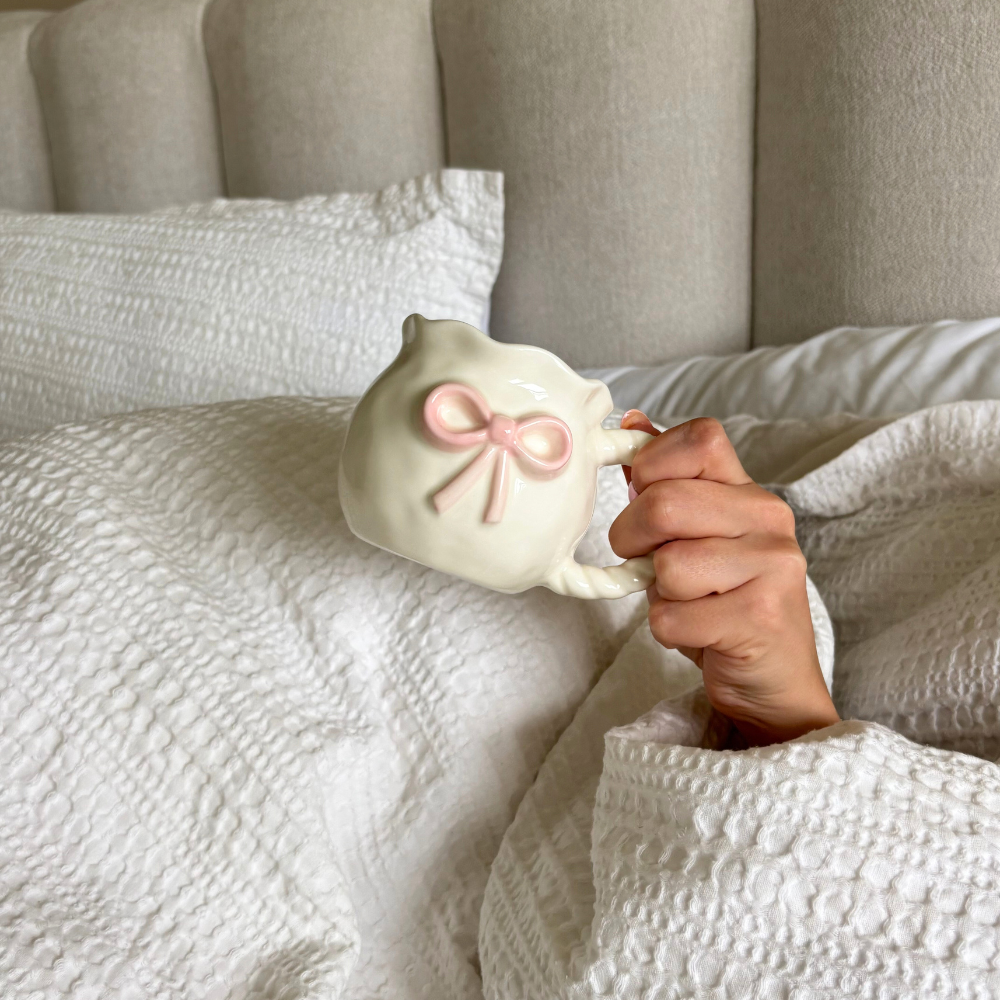 Pembe Kurdeleli Kupa