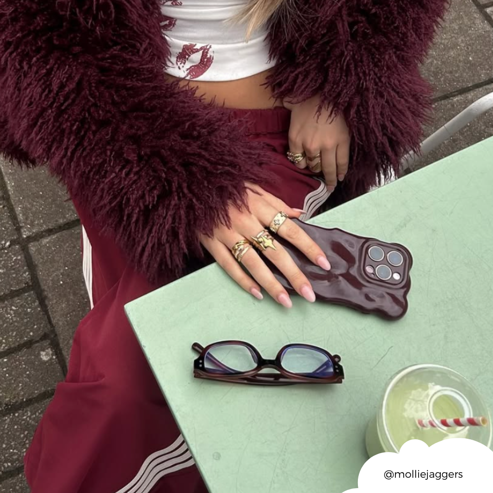 3D Baloncuklu Telefon Kılıfı - Bordo