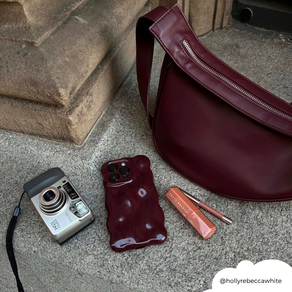 3D Baloncuklu Telefon Kılıfı - Bordo