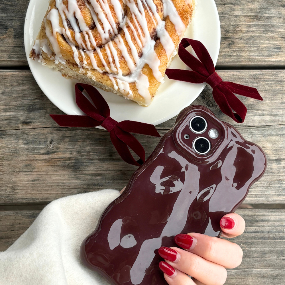 3D Baloncuklu Telefon Kılıfı - Bordo