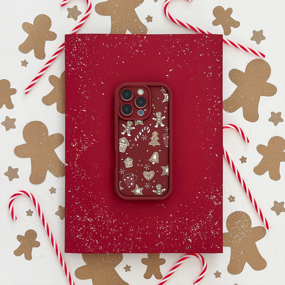 Burgundy Christmas Phone Case