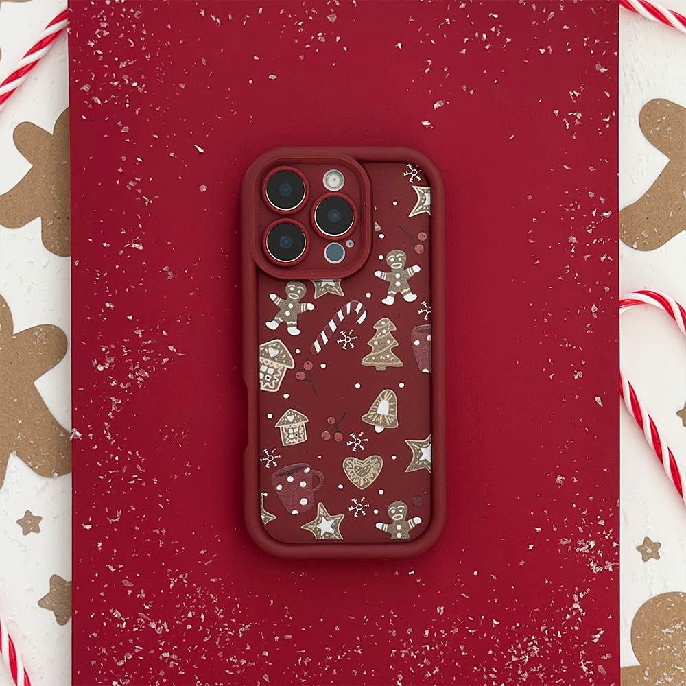 Burgundy Christmas Phone Case