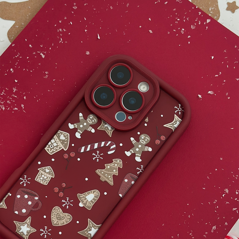 Burgundy Christmas Phone Case
