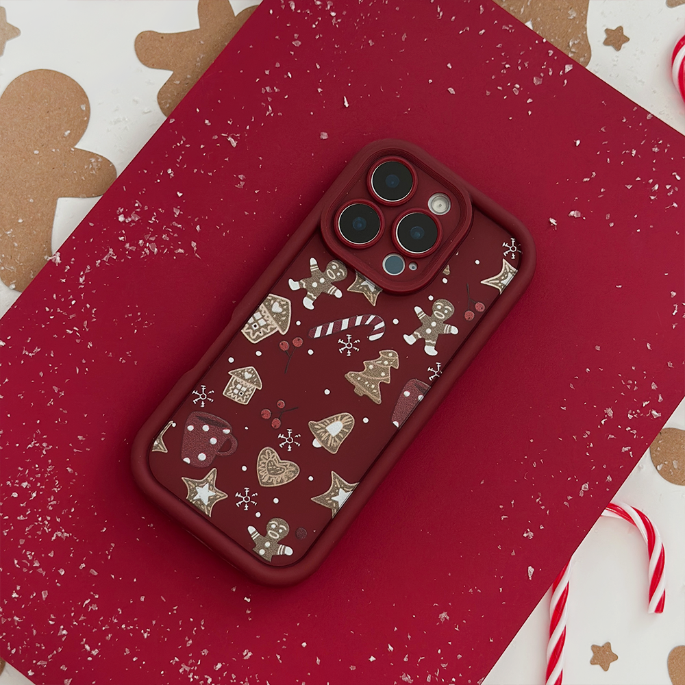 Burgundy Christmas Phone Case