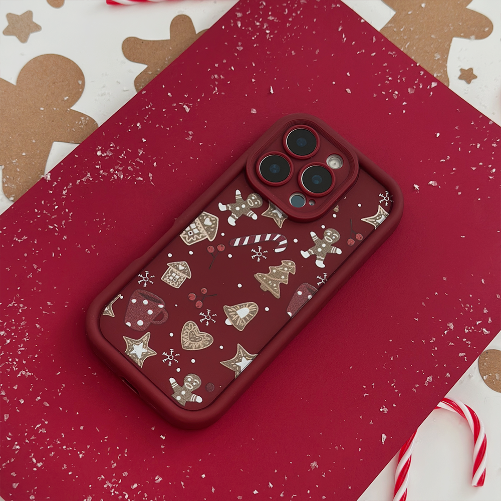 Burgundy Christmas Phone Case