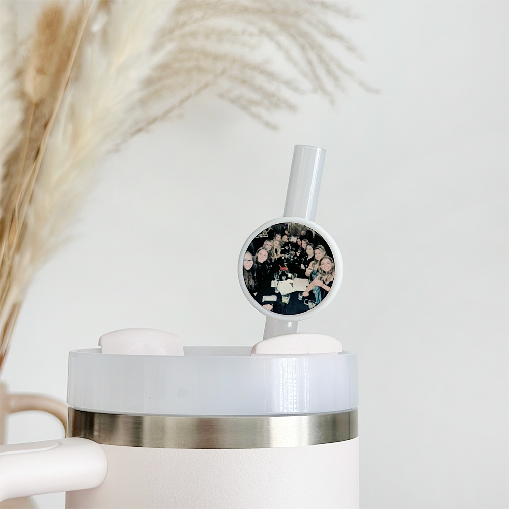 Kişiselleştirilmiş Yuvarlak Pipet Ucu - Beyaz