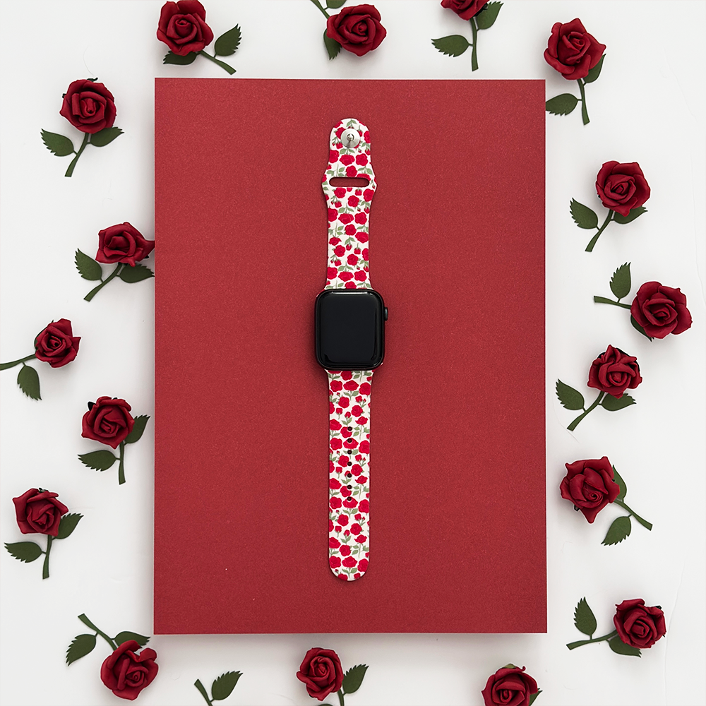 Buy Me Roses Kırmızı Apple Watch Kayışı