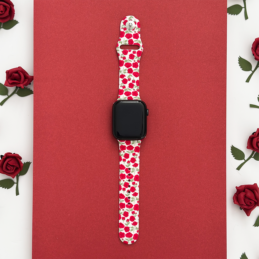 Buy Me Roses Kırmızı Apple Watch Kayışı