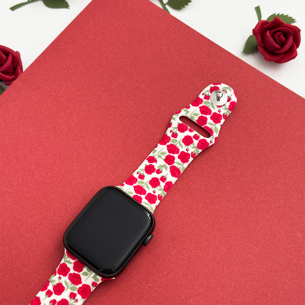 Buy Me Roses Kırmızı Apple Watch Kayışı