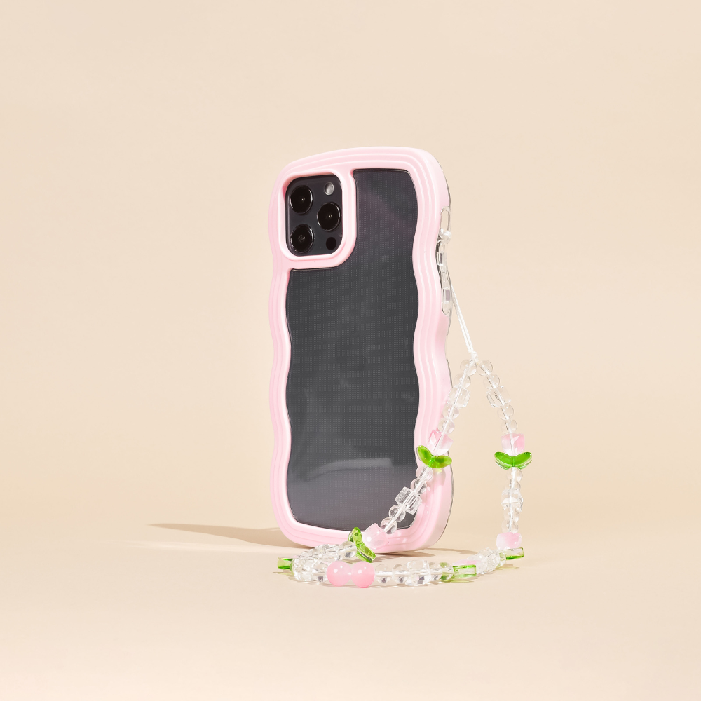 Boncuklu Telefon Askısı - Sevimli Laleler