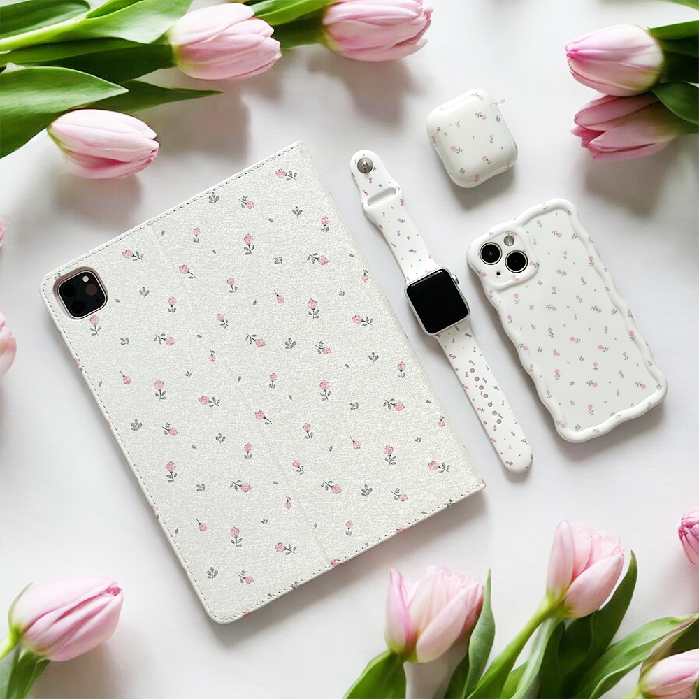 Ditsy Floral White iPad Case