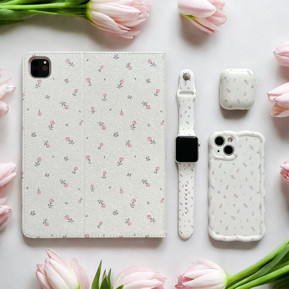 Ditsy Floral White iPad Case