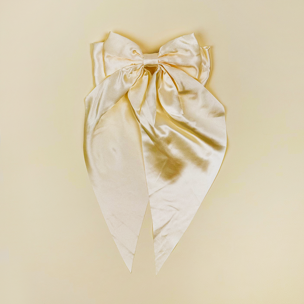 Büyük Fiyonklu Saç Tokası - Sarı