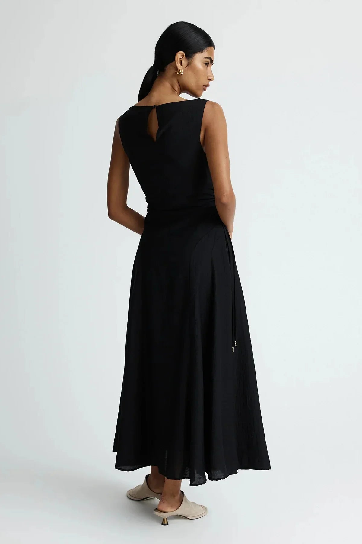 Ebony Ruched Midi Dress