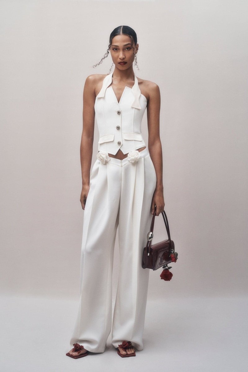 Louise Tuxedo Flower Trouser Maching Set