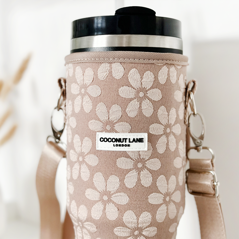 Tumbler Carry Case - Mocha Flower
