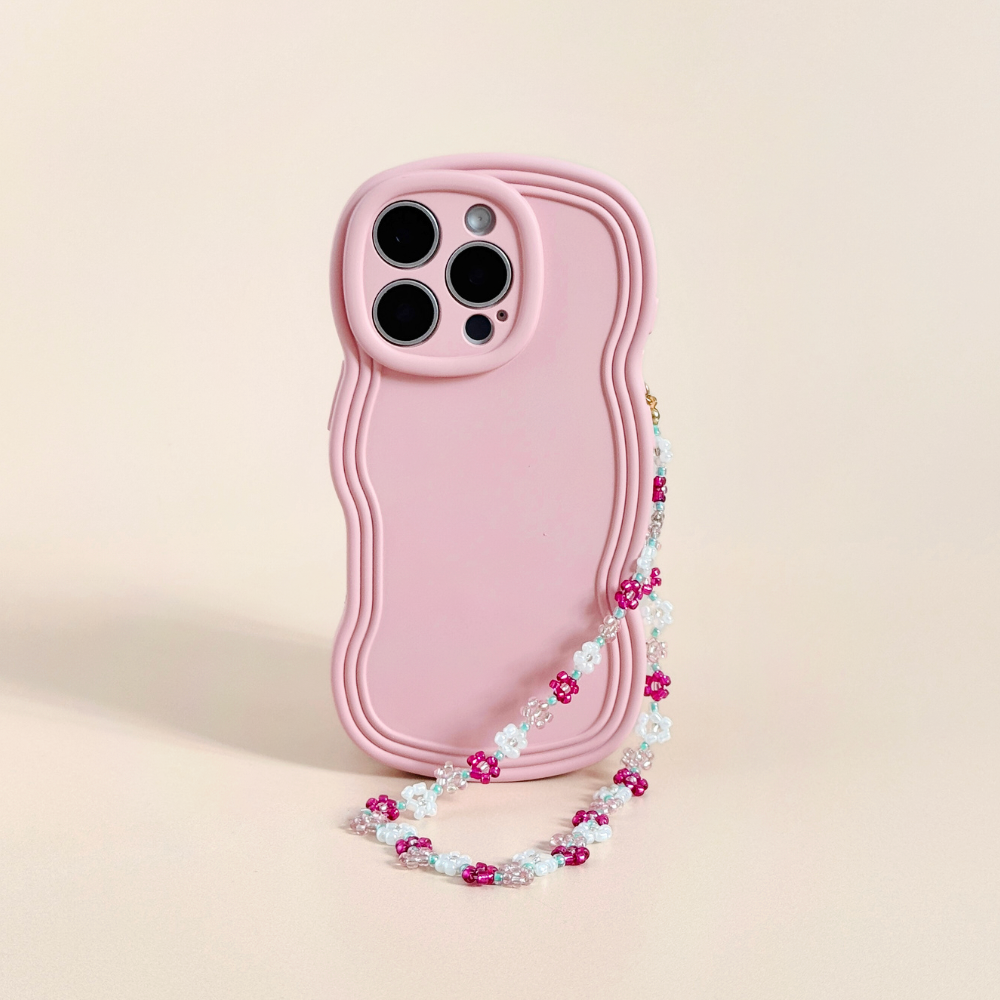 Beaded Phone Strap - Petal Chain