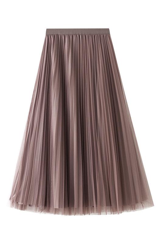 Reversible Two-way Pleated Midi Skirt