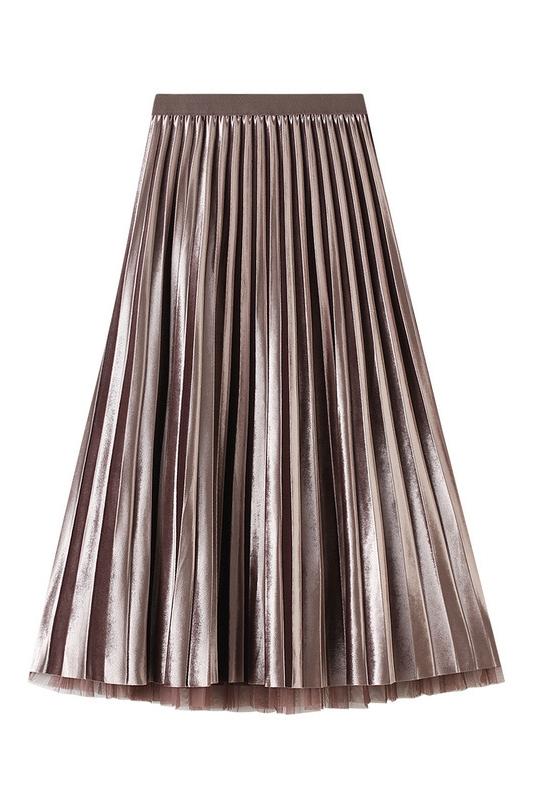 Reversible Two-way Pleated Midi Skirt