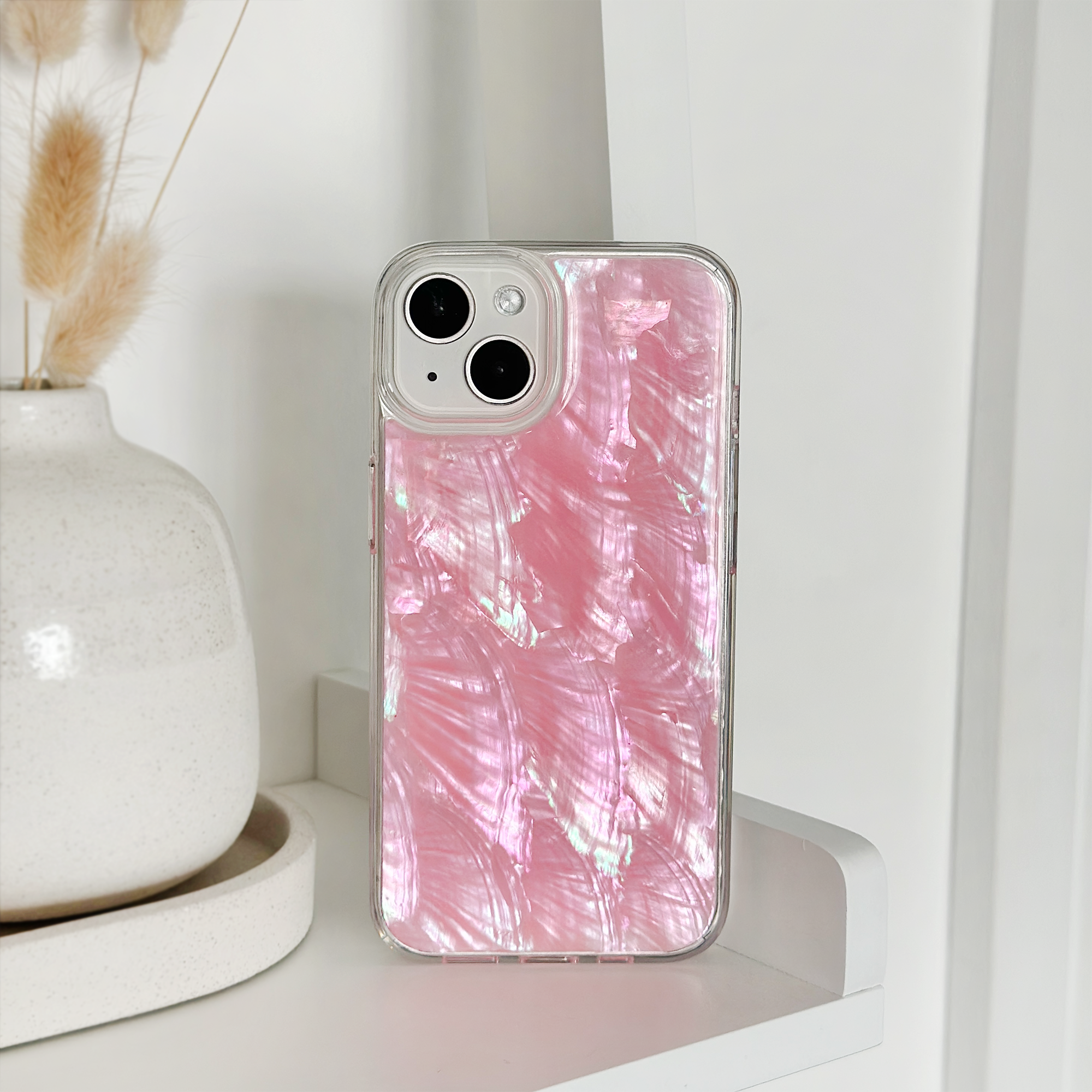 Real Natural Shell Phone Case - Pink