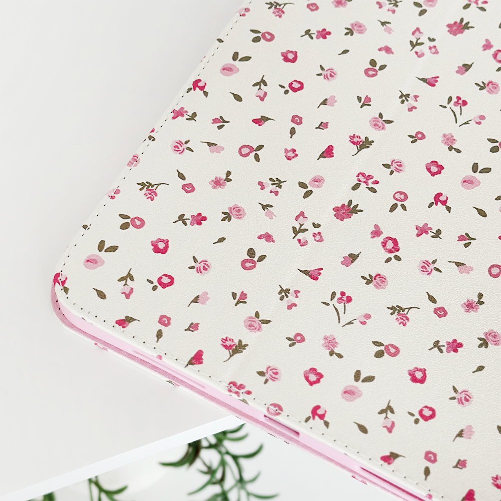 Pembe Suluboya Çiçekler iPad Kılıfı